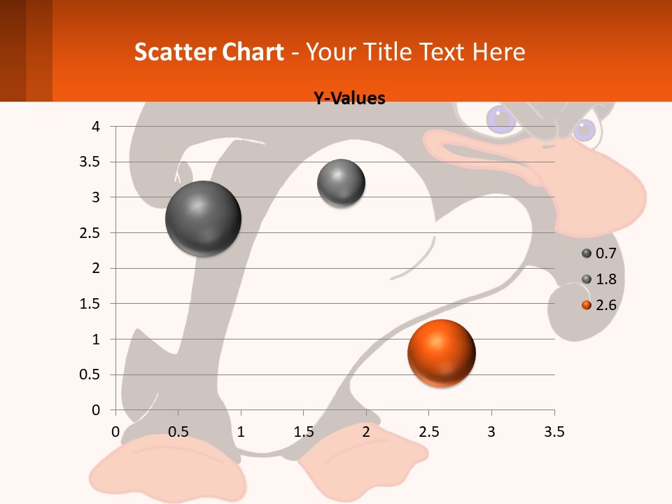 A Cartoon Penguin With A Name Tag On It PowerPoint Template