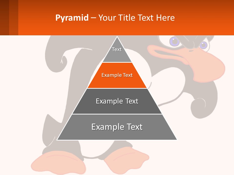 A Cartoon Penguin With A Name Tag On It PowerPoint Template