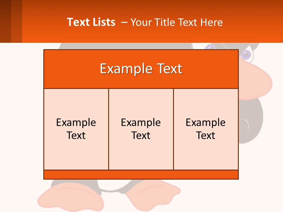 A Cartoon Penguin With A Name Tag On It PowerPoint Template