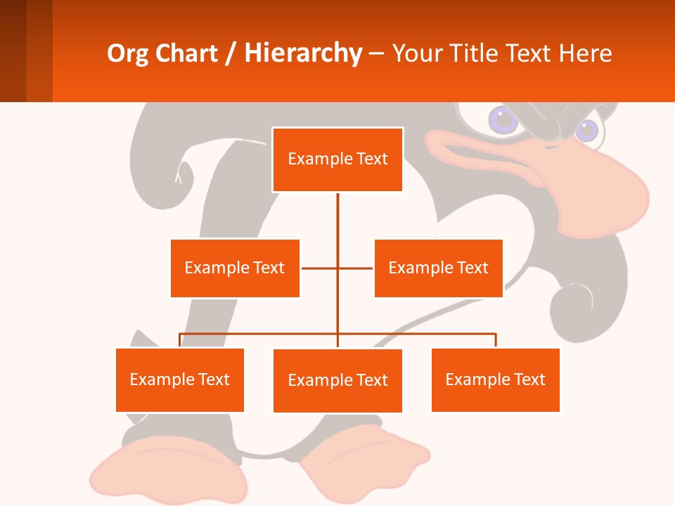 A Cartoon Penguin With A Name Tag On It PowerPoint Template
