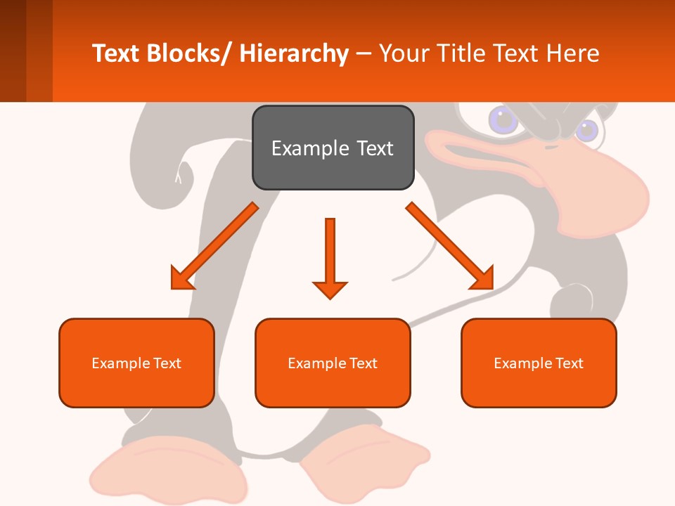 A Cartoon Penguin With A Name Tag On It PowerPoint Template