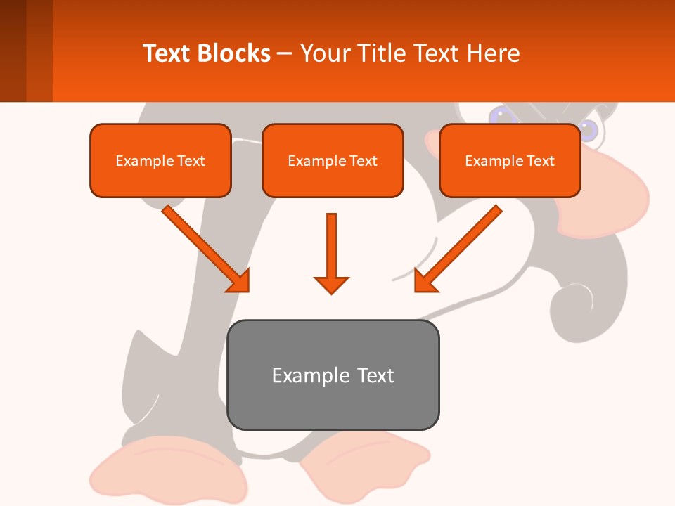 A Cartoon Penguin With A Name Tag On It PowerPoint Template
