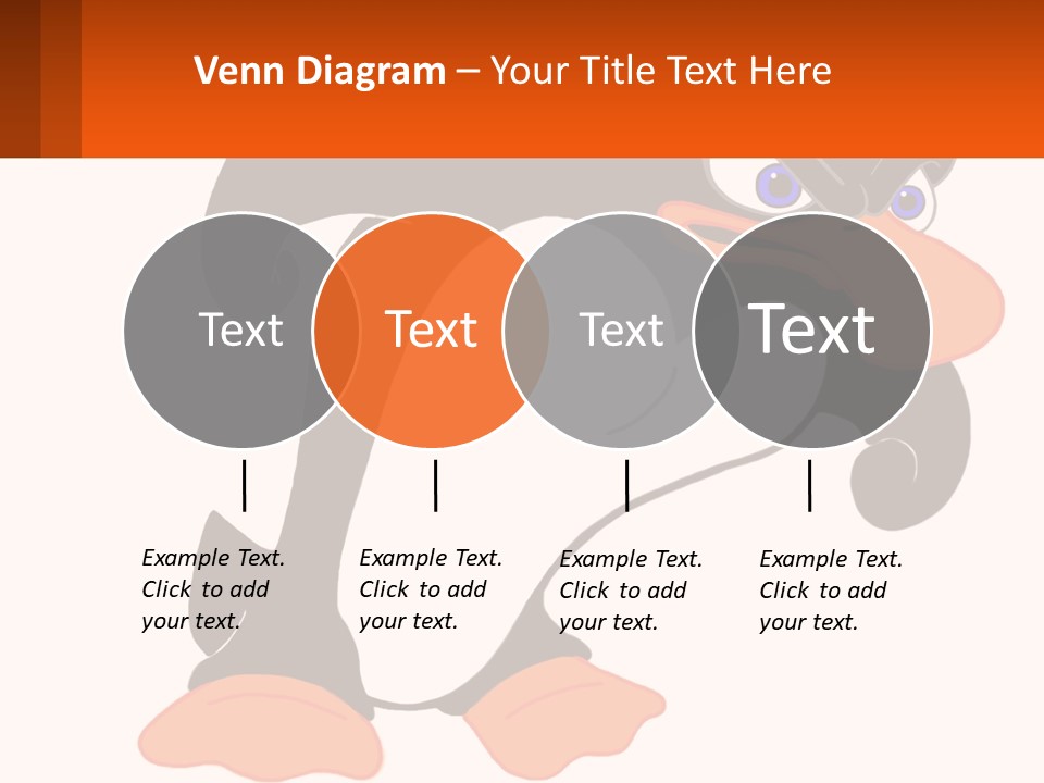 A Cartoon Penguin With A Name Tag On It PowerPoint Template