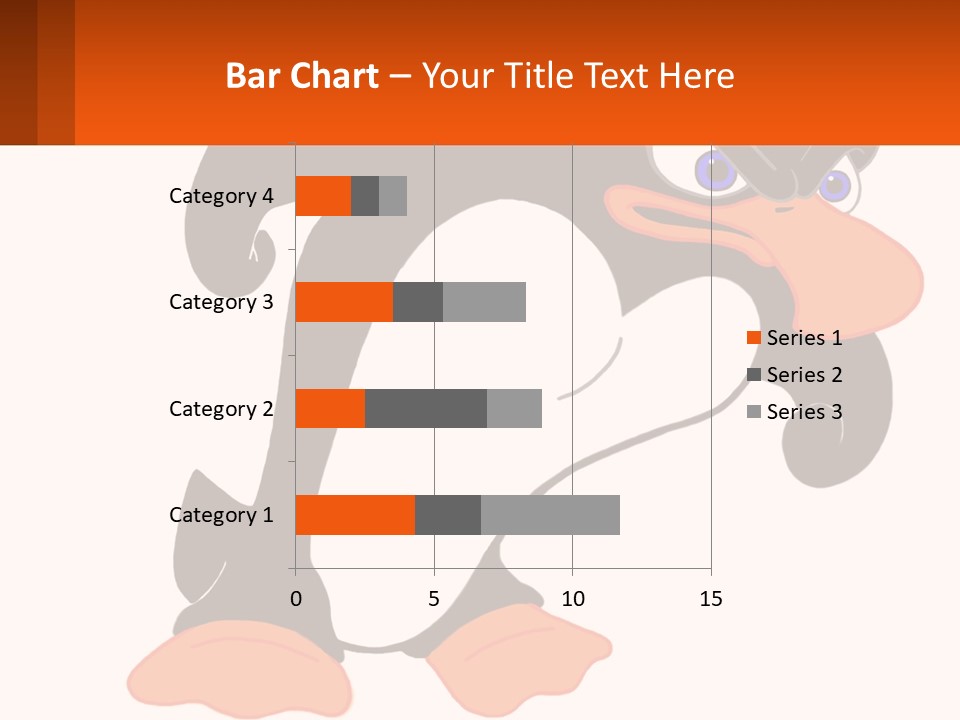 A Cartoon Penguin With A Name Tag On It PowerPoint Template