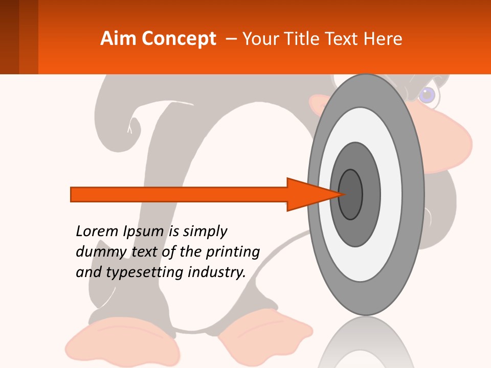 A Cartoon Penguin With A Name Tag On It PowerPoint Template