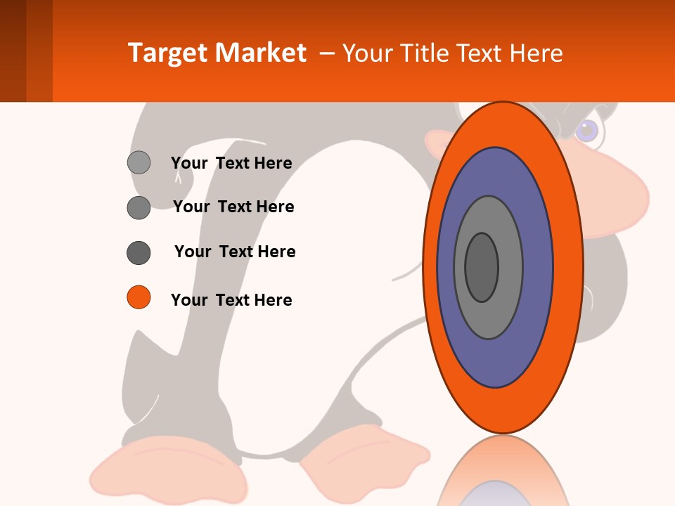 A Cartoon Penguin With A Name Tag On It PowerPoint Template