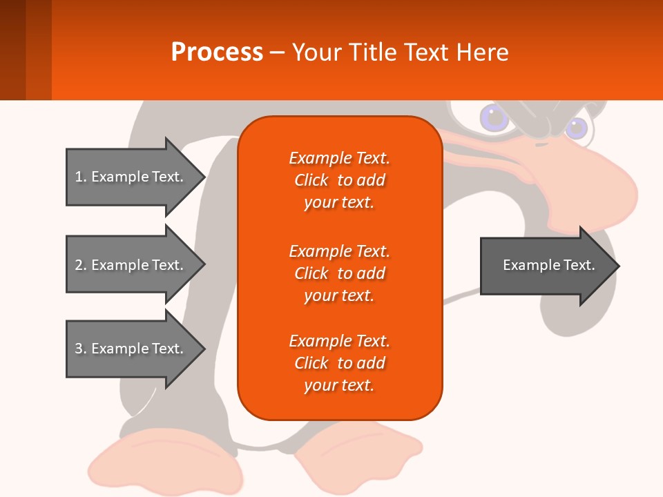 A Cartoon Penguin With A Name Tag On It PowerPoint Template