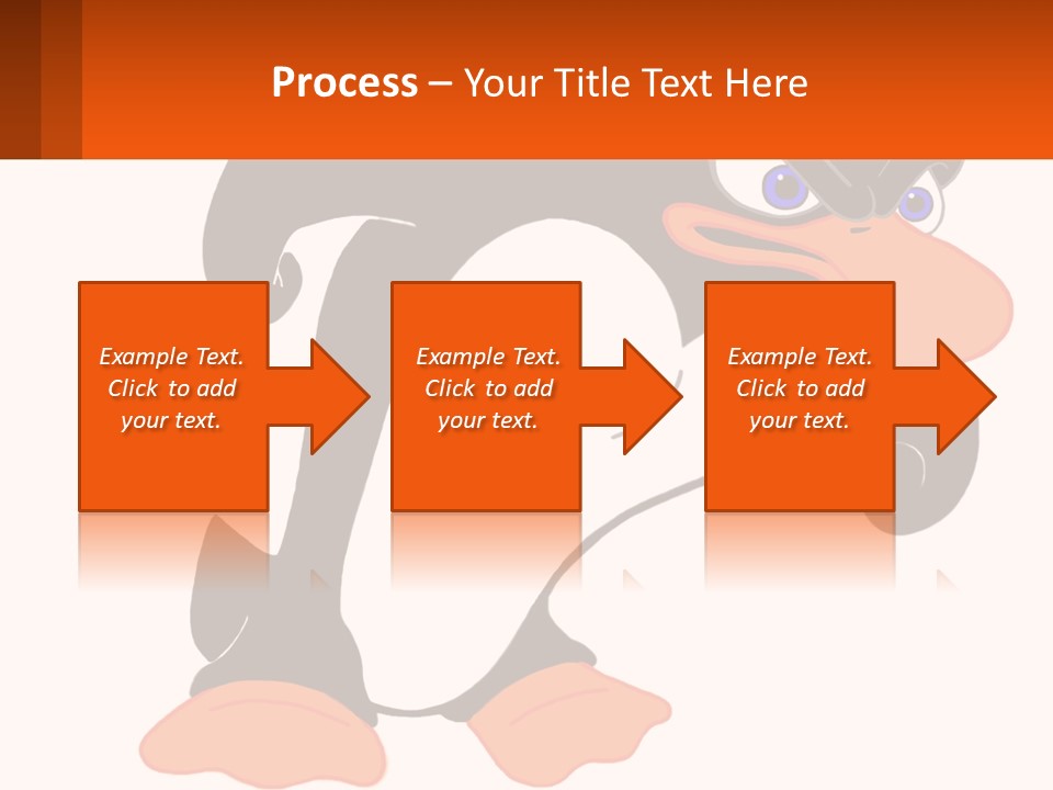 A Cartoon Penguin With A Name Tag On It PowerPoint Template