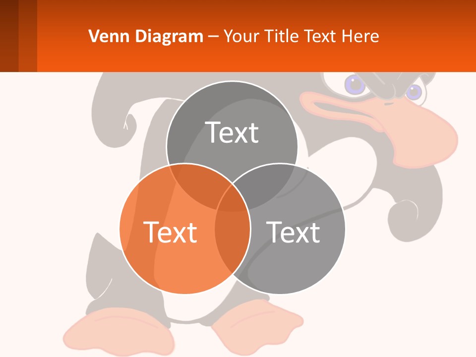 A Cartoon Penguin With A Name Tag On It PowerPoint Template