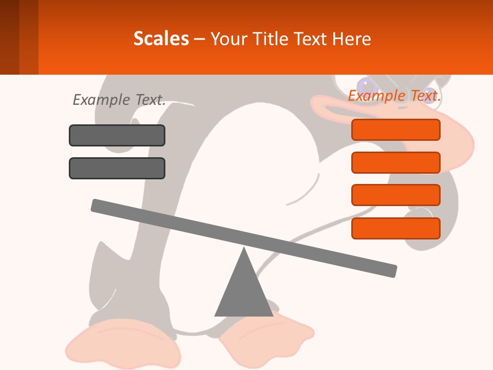 A Cartoon Penguin With A Name Tag On It PowerPoint Template