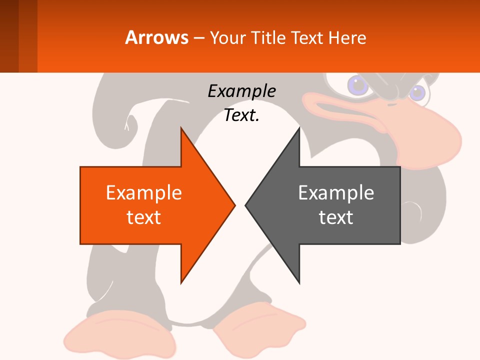 A Cartoon Penguin With A Name Tag On It PowerPoint Template