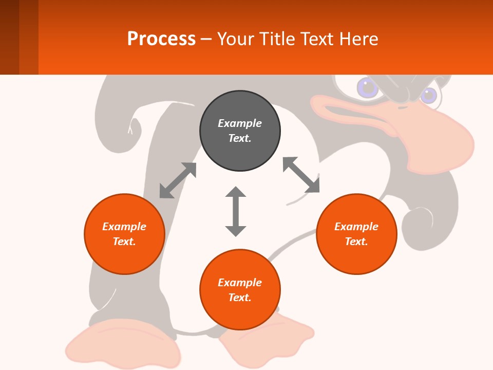 A Cartoon Penguin With A Name Tag On It PowerPoint Template