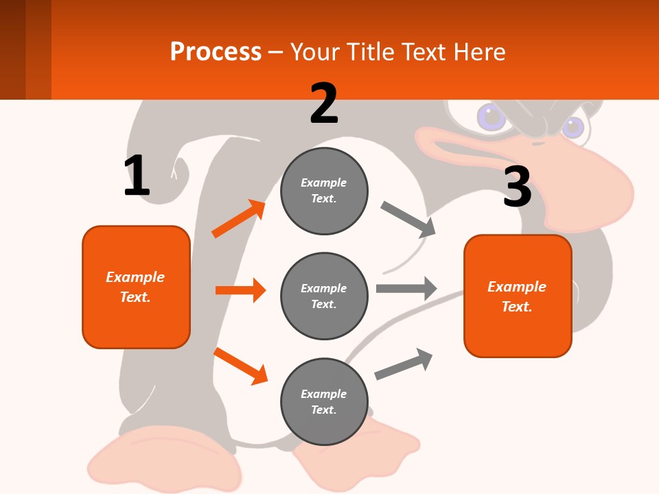 A Cartoon Penguin With A Name Tag On It PowerPoint Template
