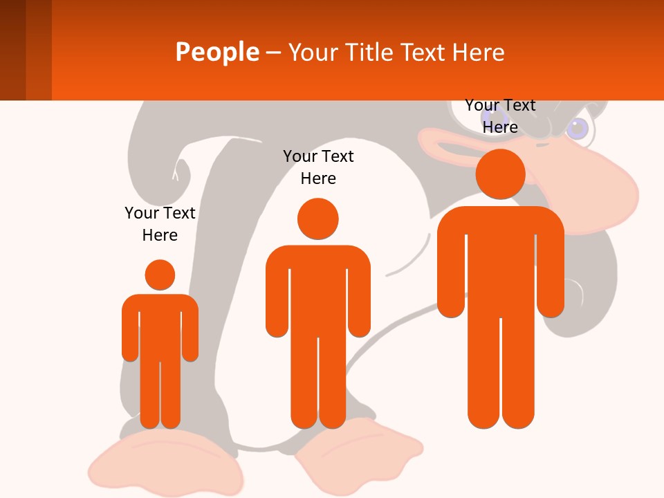 A Cartoon Penguin With A Name Tag On It PowerPoint Template