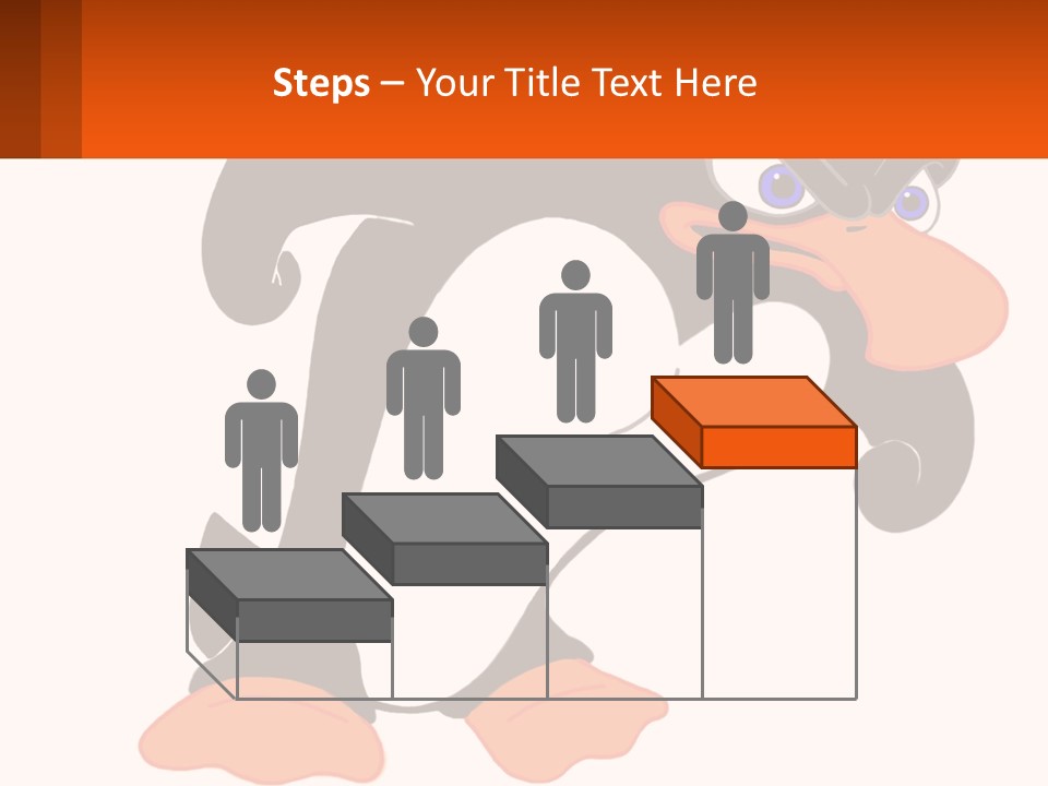 A Cartoon Penguin With A Name Tag On It PowerPoint Template