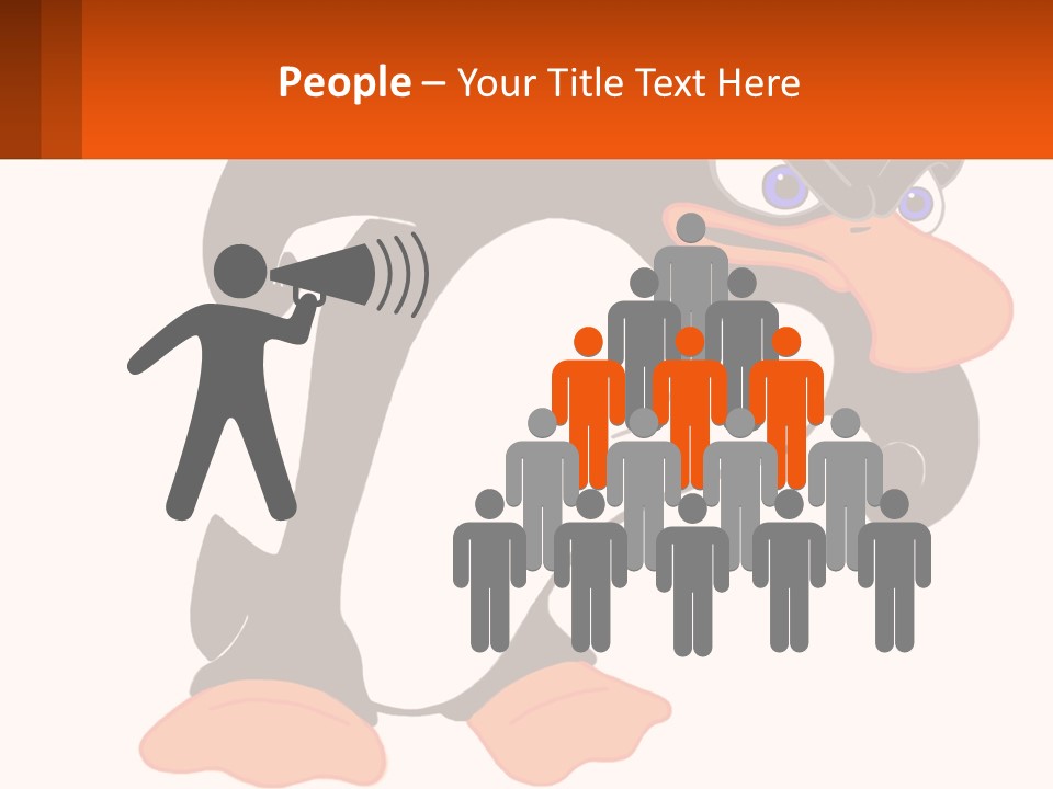 A Cartoon Penguin With A Name Tag On It PowerPoint Template