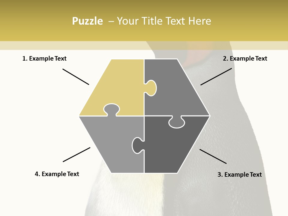 A Penguin Standing Next To A Wall With A White Background PowerPoint Template
