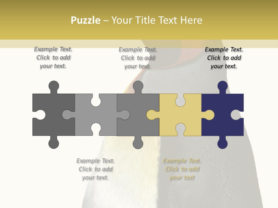 A Penguin Standing Next To A Wall With A White Background PowerPoint Template