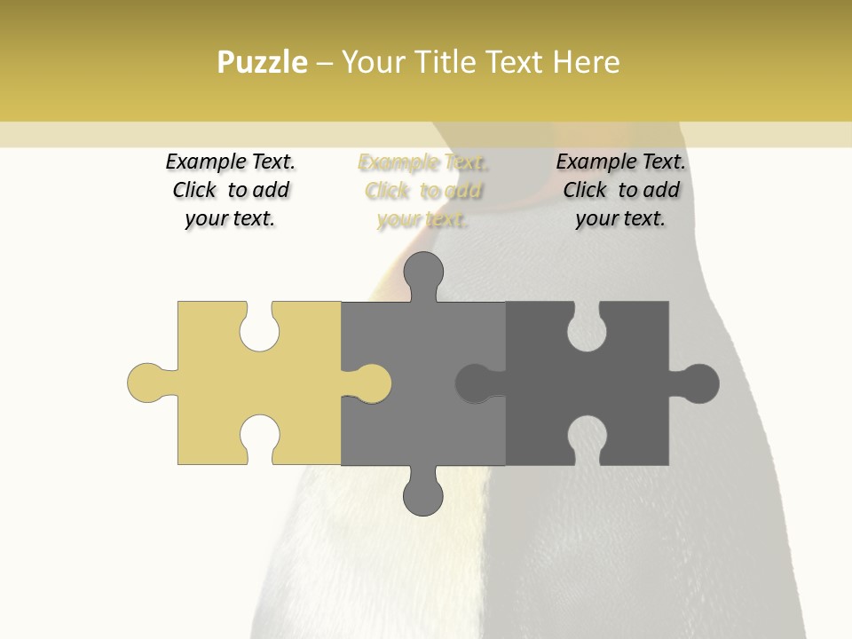 A Penguin Standing Next To A Wall With A White Background PowerPoint Template