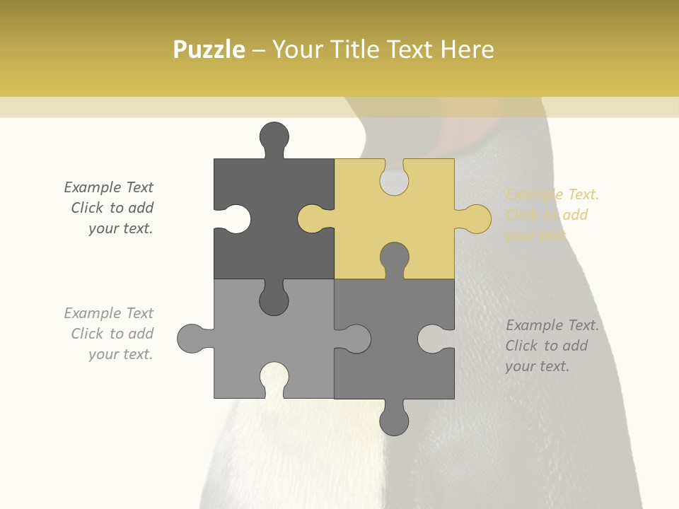 A Penguin Standing Next To A Wall With A White Background PowerPoint Template