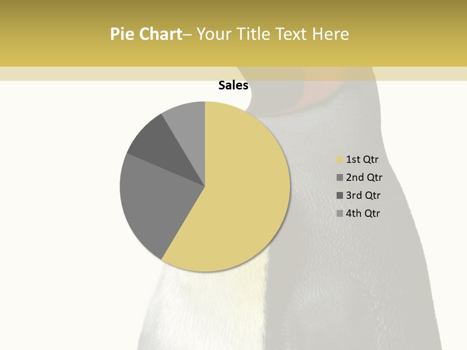 A Penguin Standing Next To A Wall With A White Background PowerPoint Template