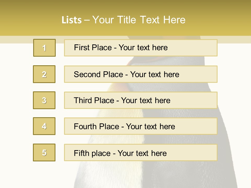 A Penguin Standing Next To A Wall With A White Background PowerPoint Template