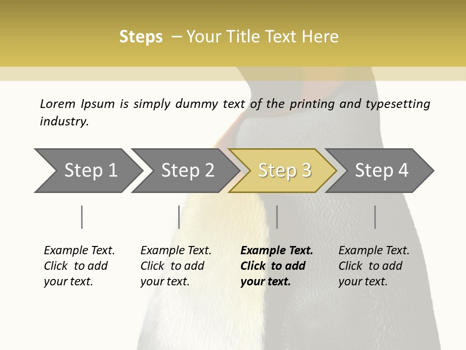 A Penguin Standing Next To A Wall With A White Background PowerPoint Template