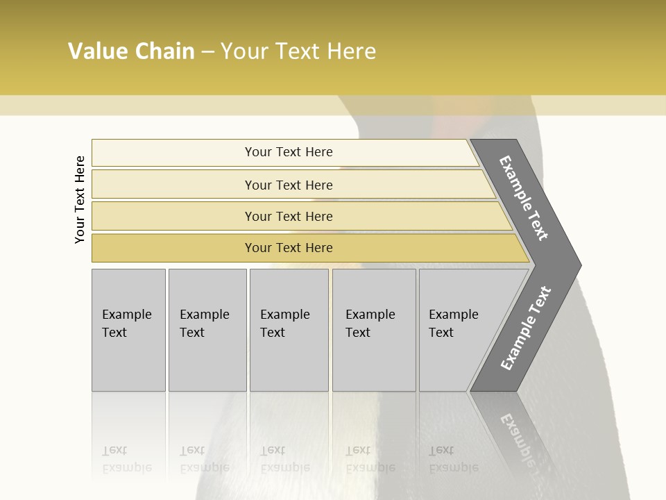 A Penguin Standing Next To A Wall With A White Background PowerPoint Template