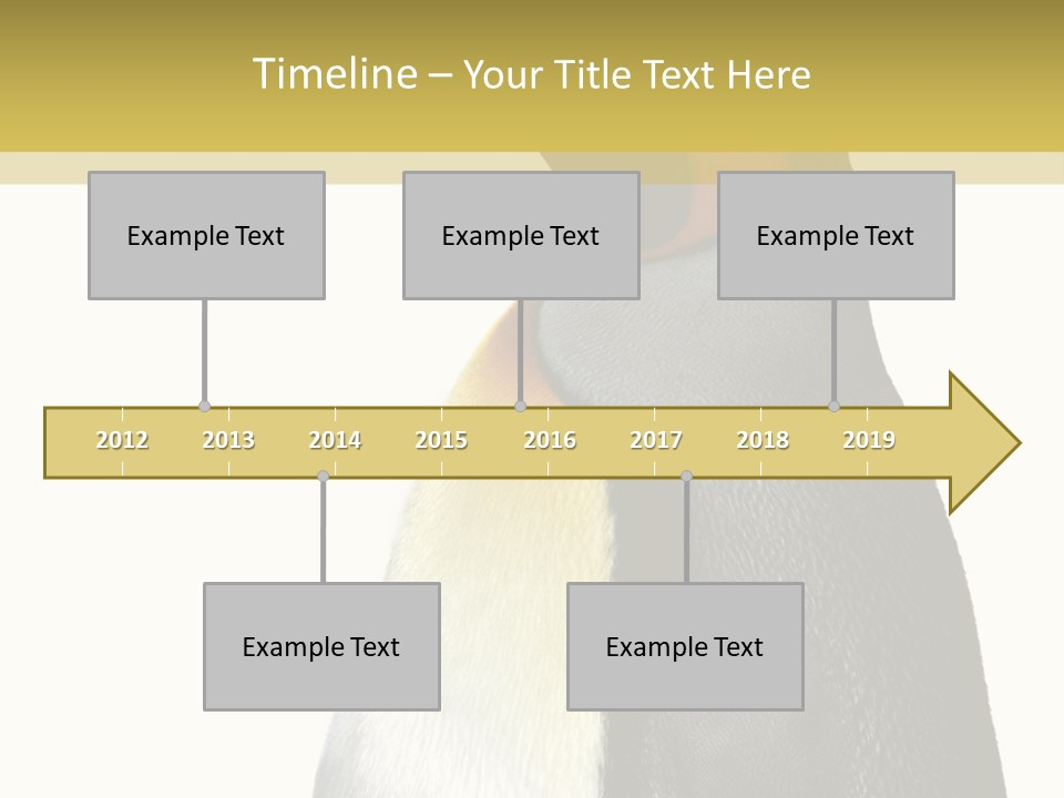 A Penguin Standing Next To A Wall With A White Background PowerPoint Template