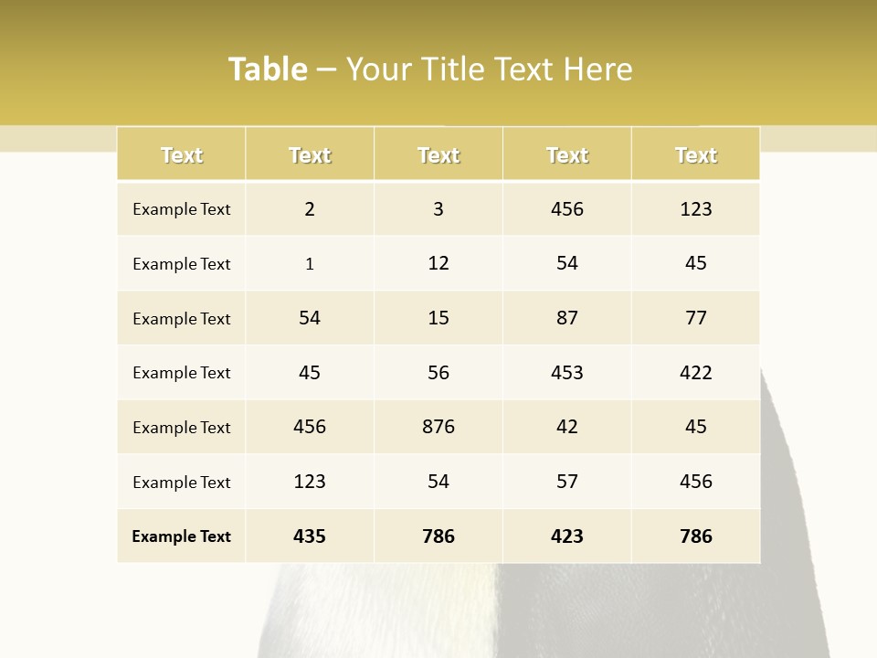 A Penguin Standing Next To A Wall With A White Background PowerPoint Template