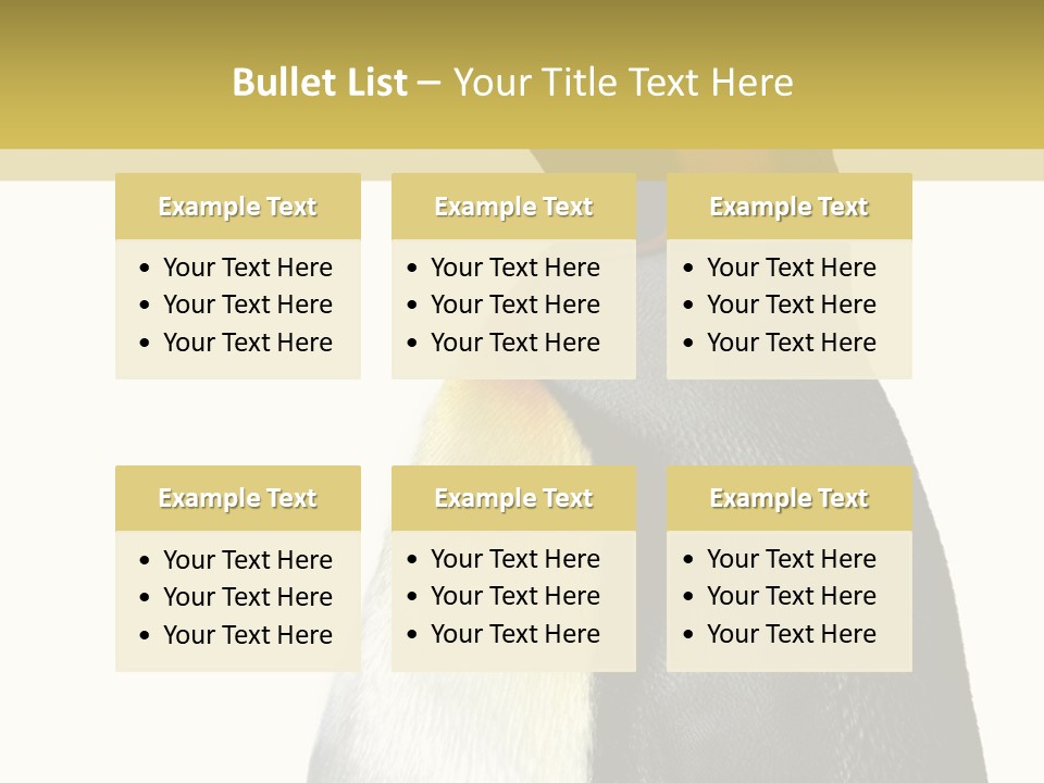 A Penguin Standing Next To A Wall With A White Background PowerPoint Template