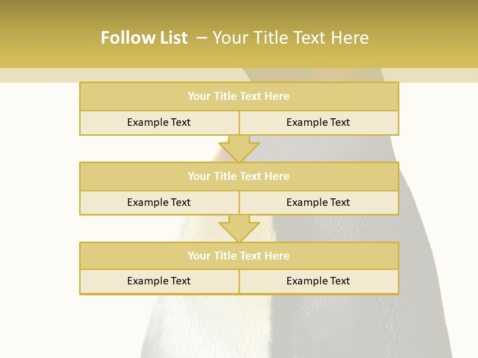 A Penguin Standing Next To A Wall With A White Background PowerPoint Template