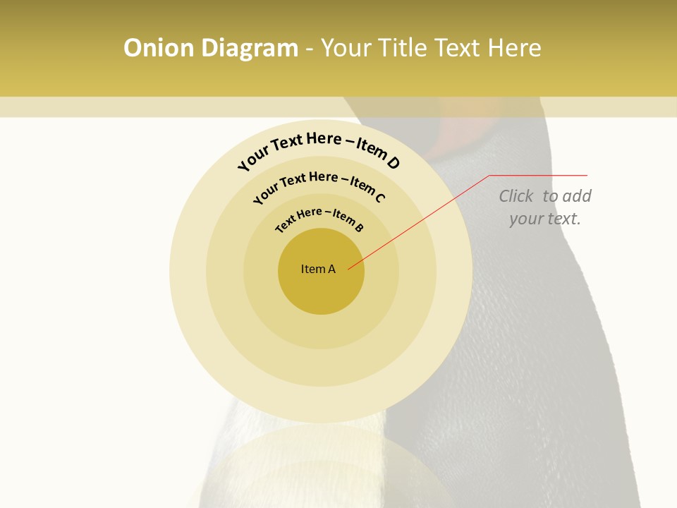 A Penguin Standing Next To A Wall With A White Background PowerPoint Template