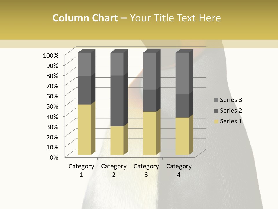 A Penguin Standing Next To A Wall With A White Background PowerPoint Template