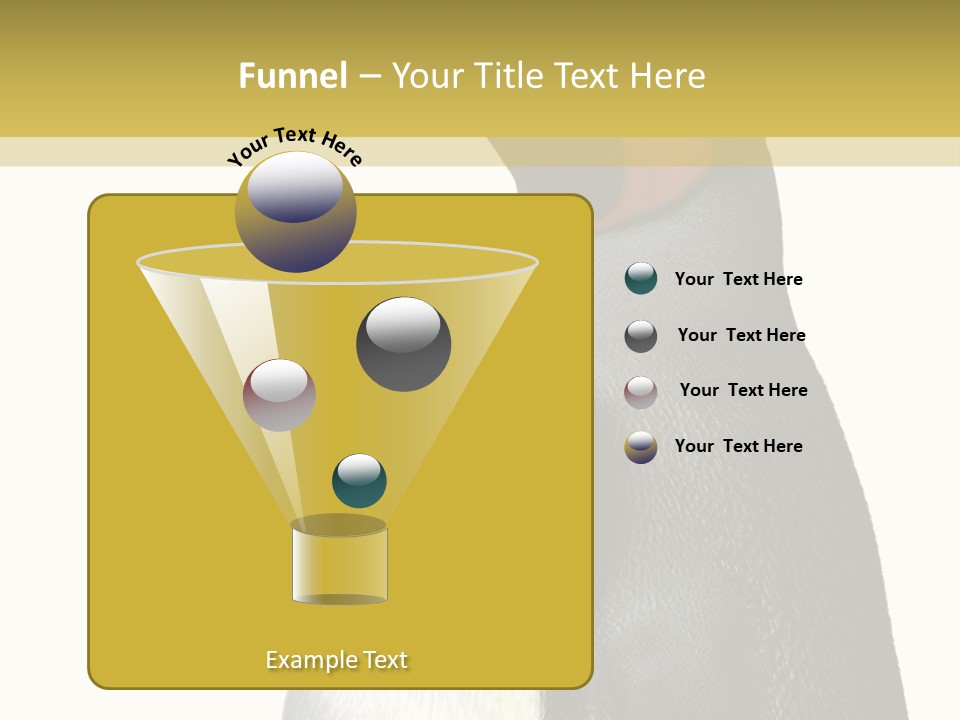 A Penguin Standing Next To A Wall With A White Background PowerPoint Template