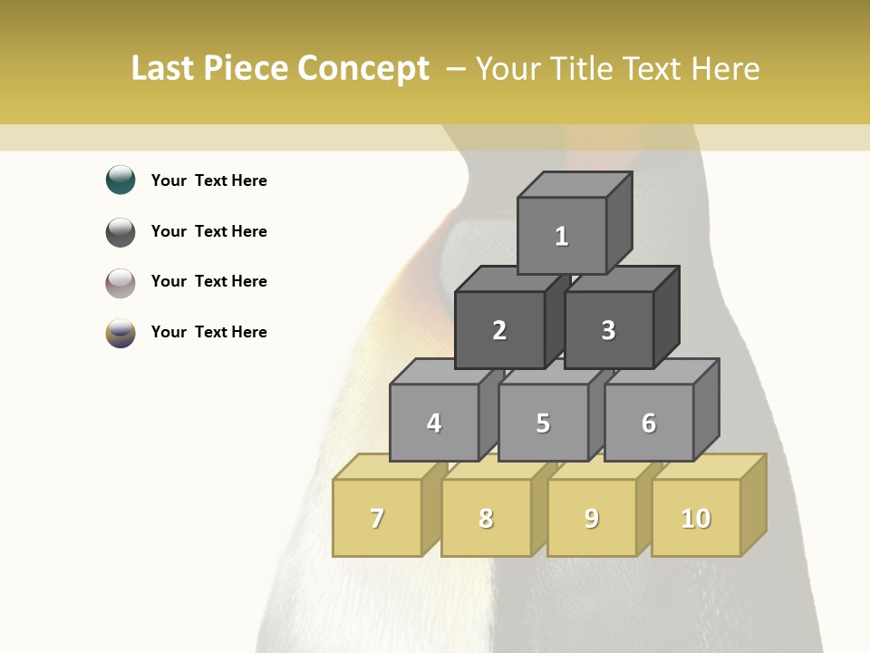 A Penguin Standing Next To A Wall With A White Background PowerPoint Template