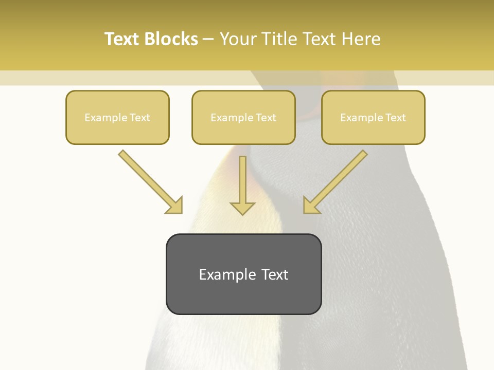 A Penguin Standing Next To A Wall With A White Background PowerPoint Template