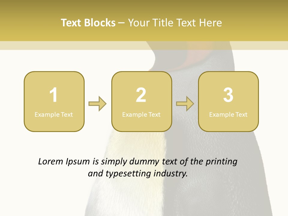 A Penguin Standing Next To A Wall With A White Background PowerPoint Template
