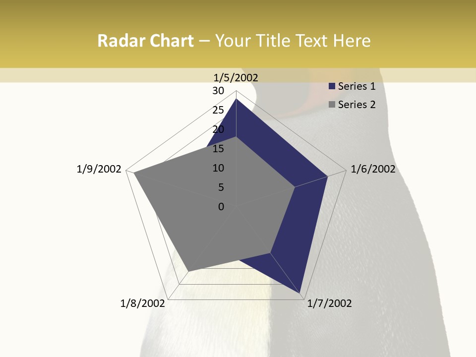 A Penguin Standing Next To A Wall With A White Background PowerPoint Template