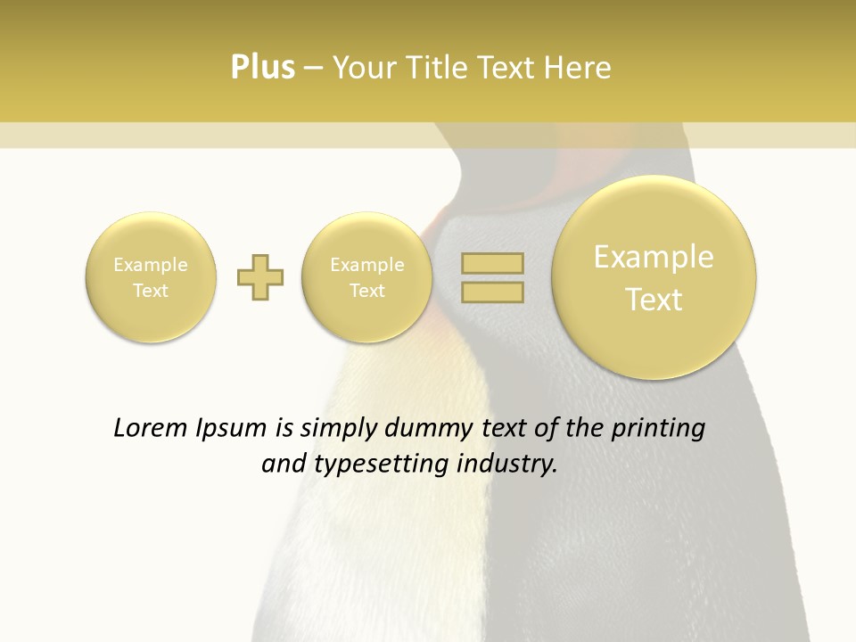 A Penguin Standing Next To A Wall With A White Background PowerPoint Template