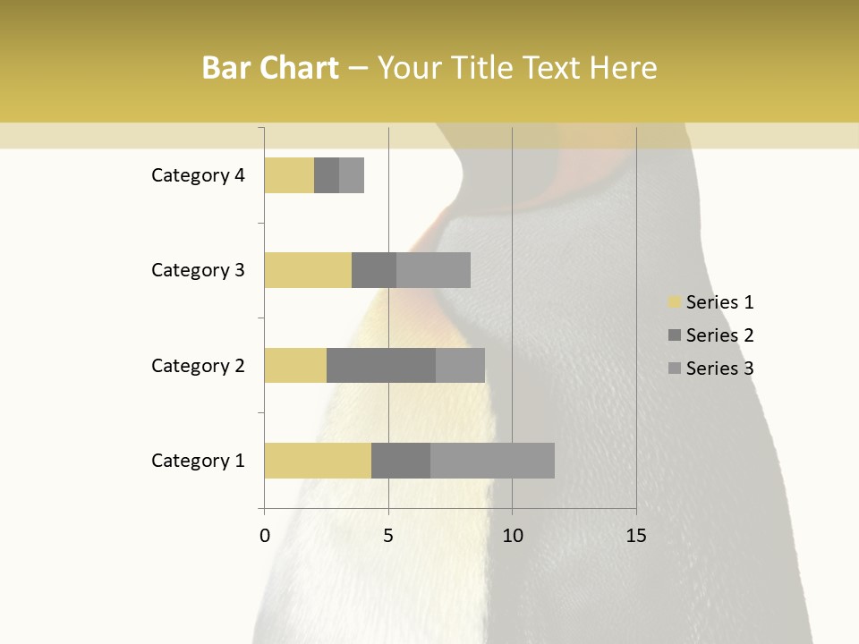 A Penguin Standing Next To A Wall With A White Background PowerPoint Template