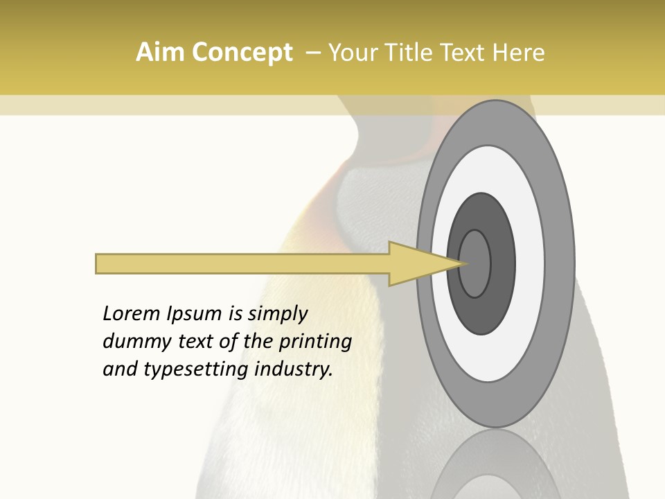 A Penguin Standing Next To A Wall With A White Background PowerPoint Template