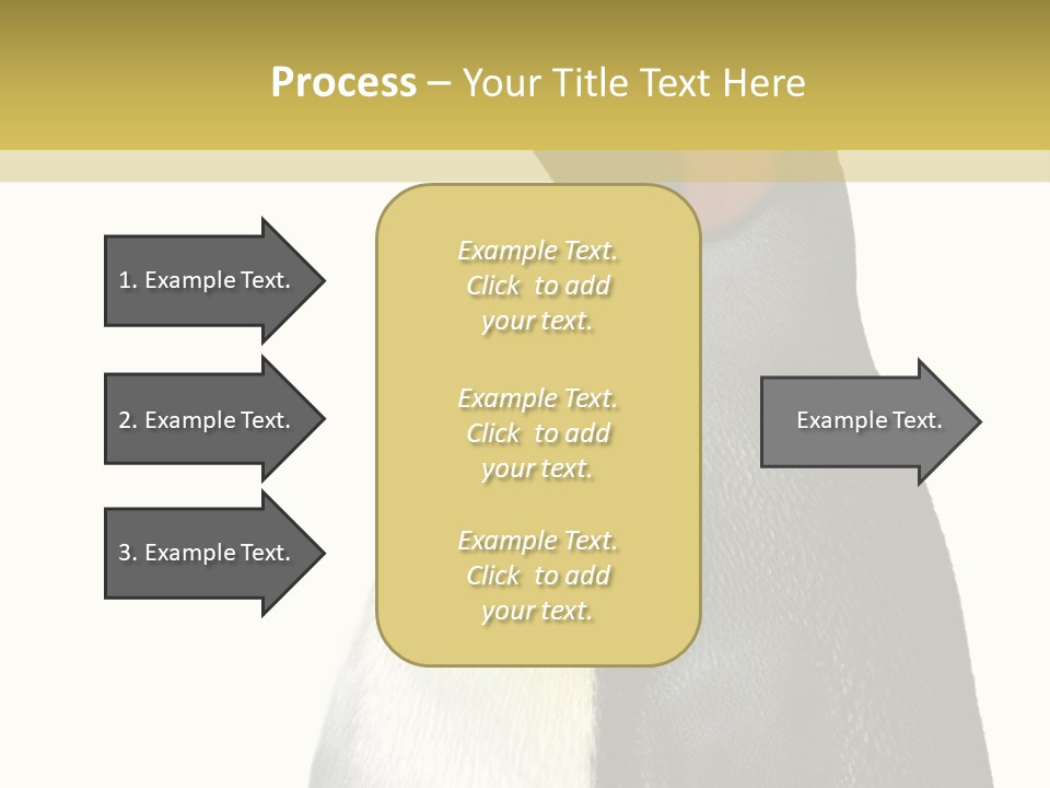 A Penguin Standing Next To A Wall With A White Background PowerPoint Template