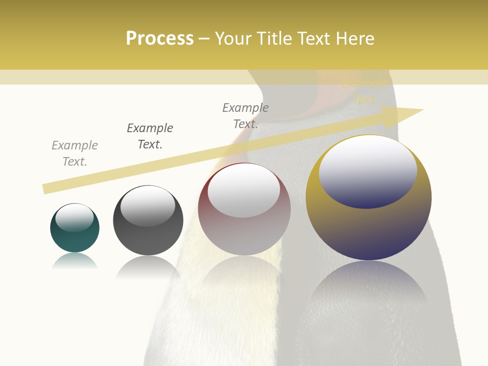 A Penguin Standing Next To A Wall With A White Background PowerPoint Template