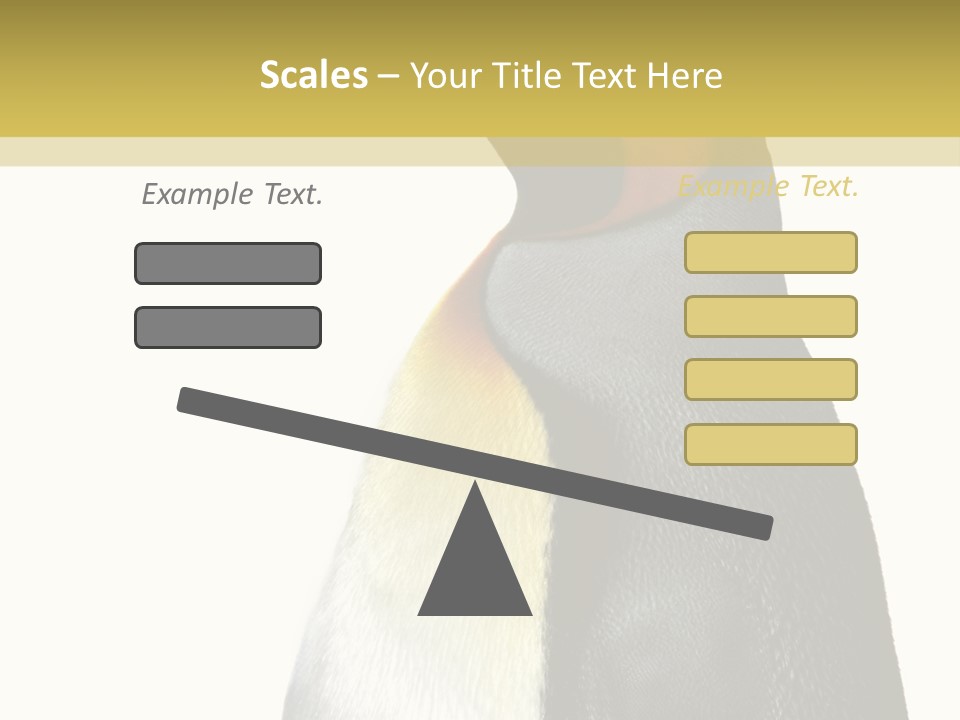 A Penguin Standing Next To A Wall With A White Background PowerPoint Template