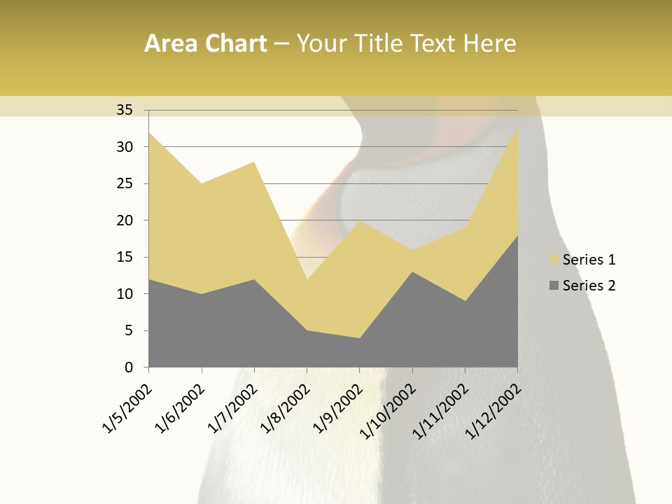 A Penguin Standing Next To A Wall With A White Background PowerPoint Template