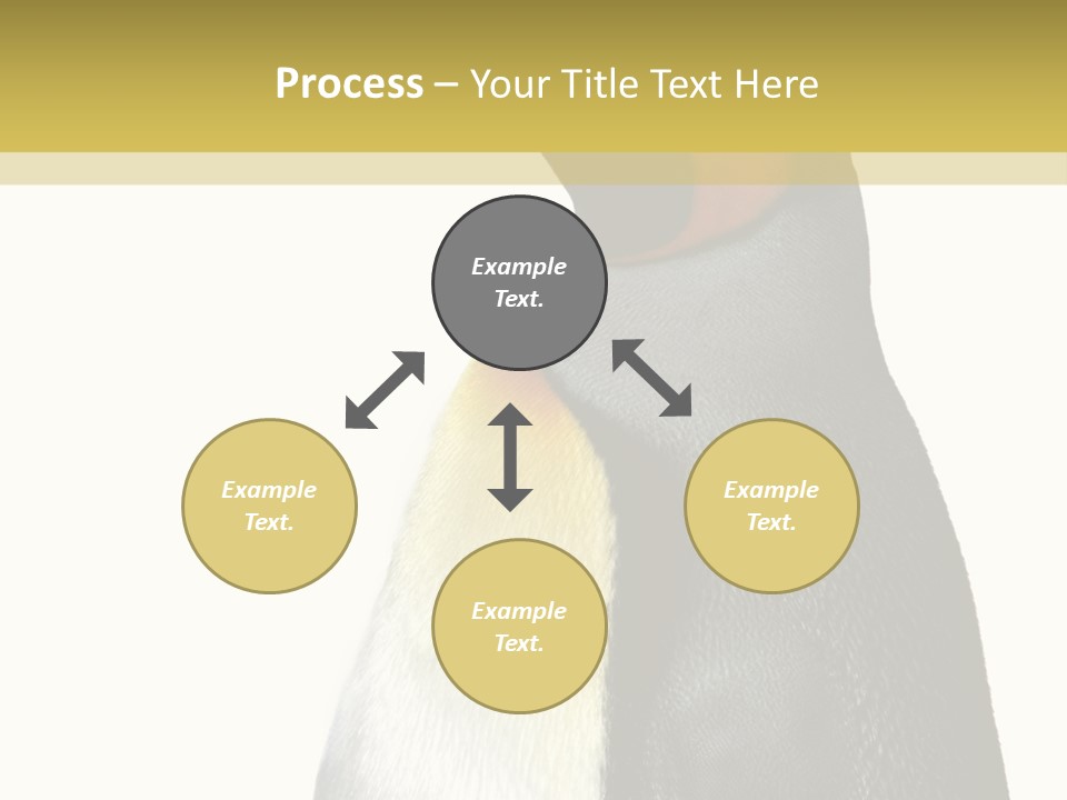 A Penguin Standing Next To A Wall With A White Background PowerPoint Template