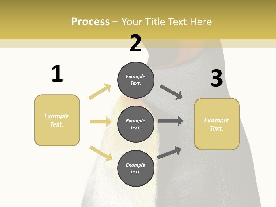 A Penguin Standing Next To A Wall With A White Background PowerPoint Template