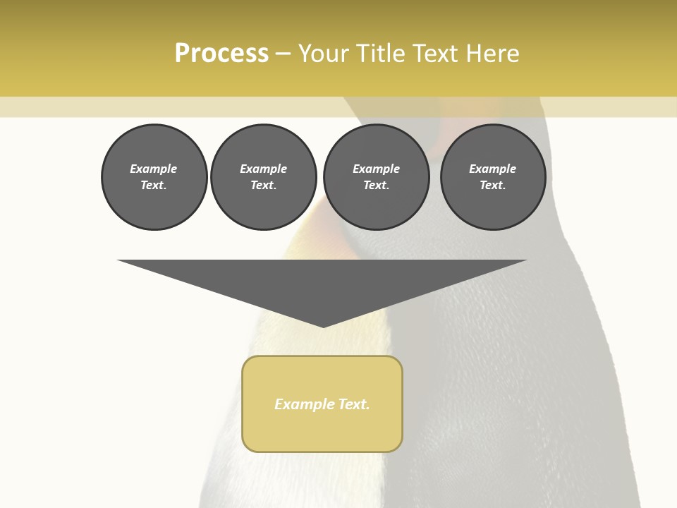 A Penguin Standing Next To A Wall With A White Background PowerPoint Template