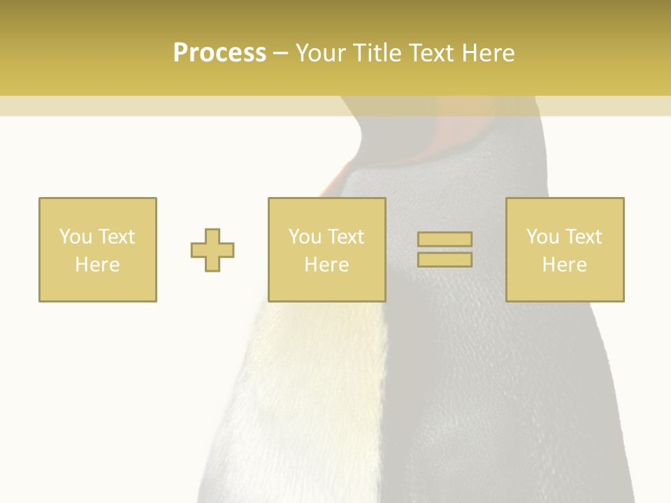 A Penguin Standing Next To A Wall With A White Background PowerPoint Template